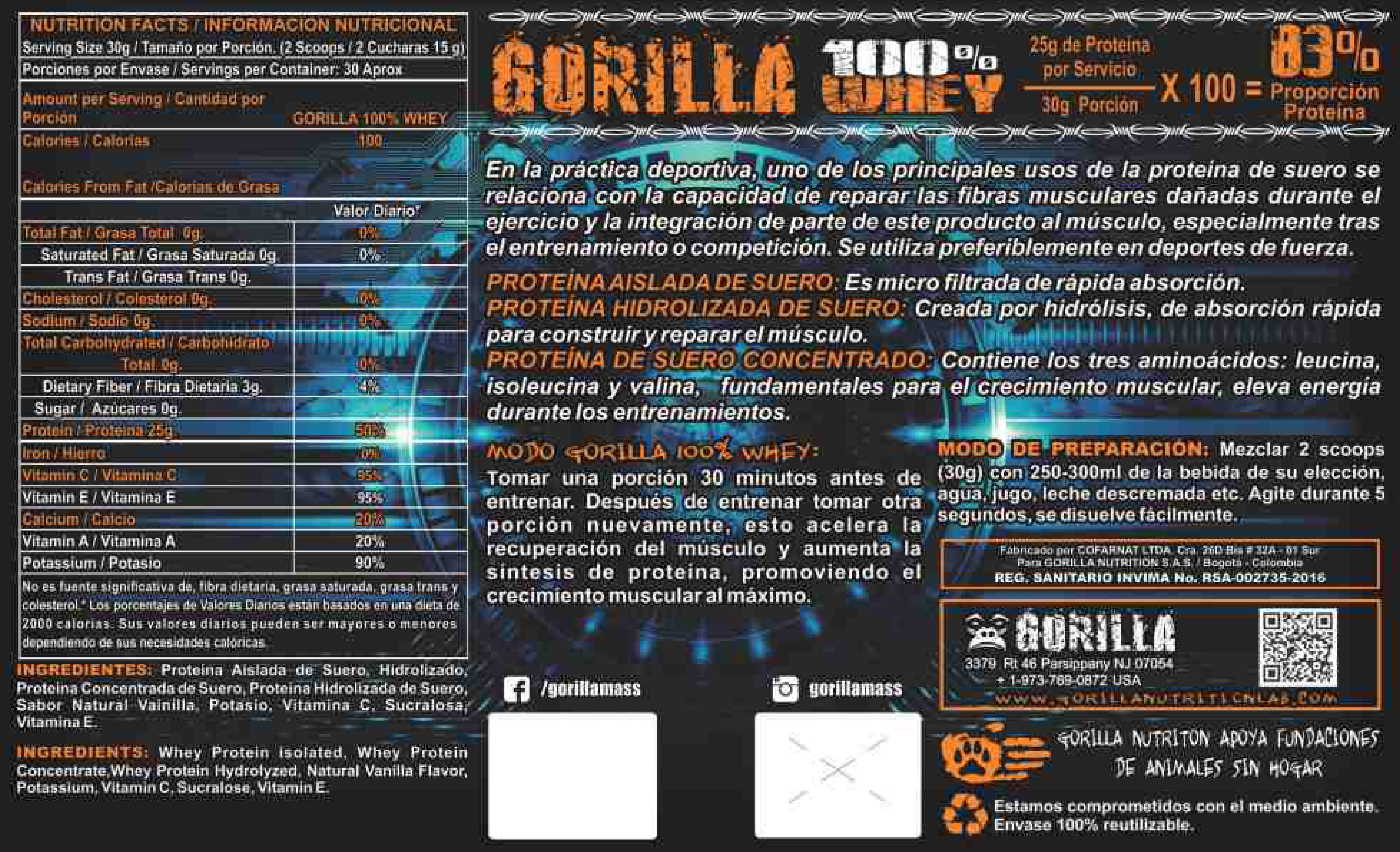 WHEY 100% GORILLA - Vista 1